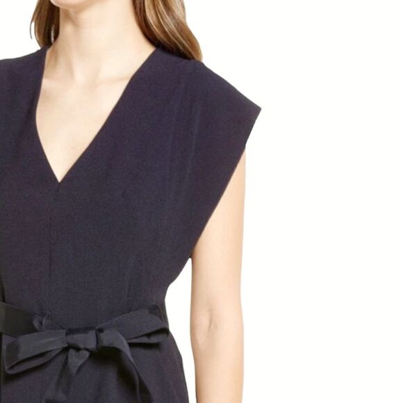 Eliza J Flutter Sleeve Crepe Midi Dress Sz 4 Polished Work To Dinner - Picture 2 of 13